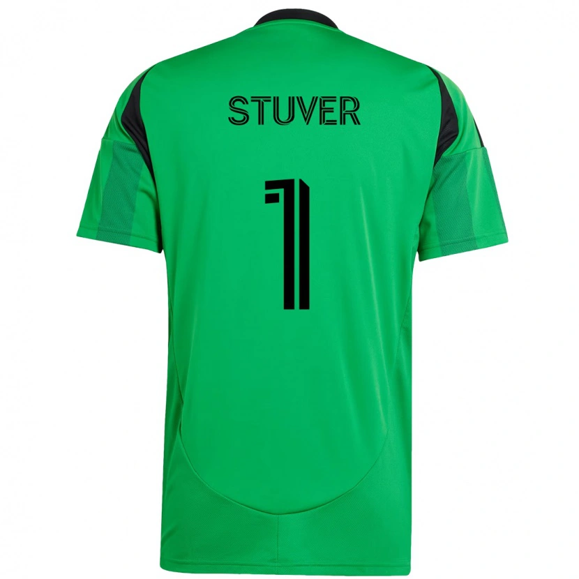 Danxen Enfant Maillot Brad Stuver #1 Blanc Vert Tenues Domicile 2025/26 T-Shirt