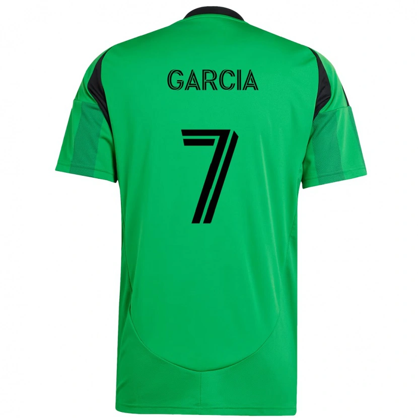 Danxen Enfant Maillot Anthony García #7 Blanc Vert Tenues Domicile 2025/26 T-Shirt