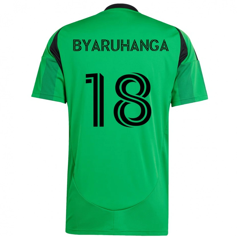 Danxen Enfant Maillot Bobosi Byaruhanga #18 Blanc Vert Tenues Domicile 2025/26 T-Shirt