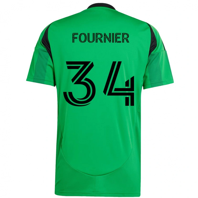 Danxen Enfant Maillot Drake Fournier #34 Blanc Vert Tenues Domicile 2025/26 T-Shirt