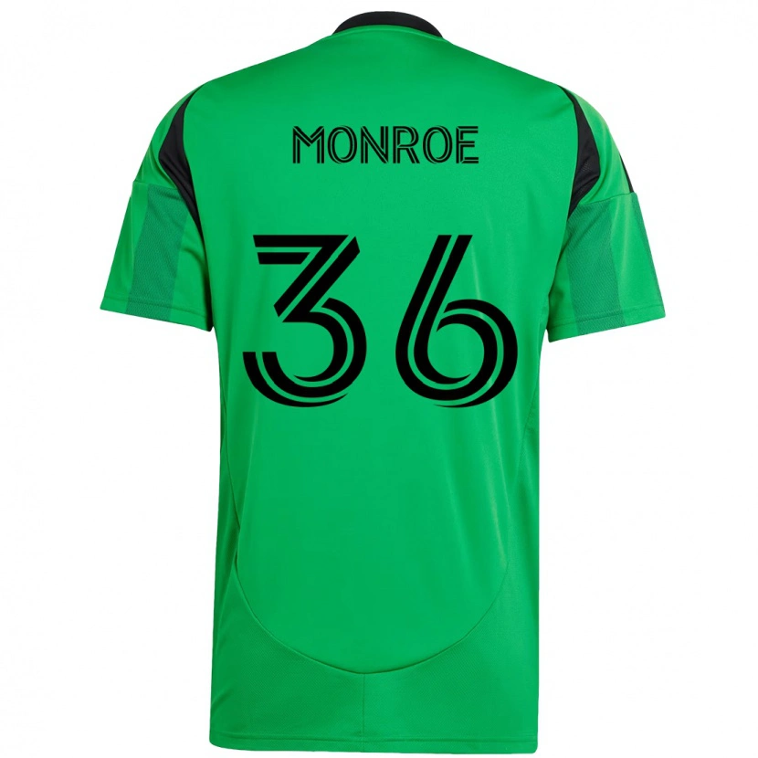 Danxen Enfant Maillot Greg Monroe #36 Blanc Vert Tenues Domicile 2025/26 T-Shirt