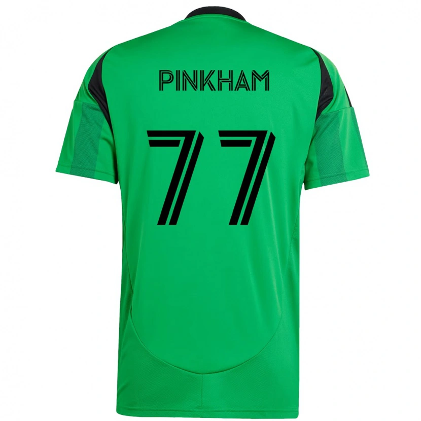 Danxen Enfant Maillot Chris Pinkham #77 Blanc Vert Tenues Domicile 2025/26 T-Shirt