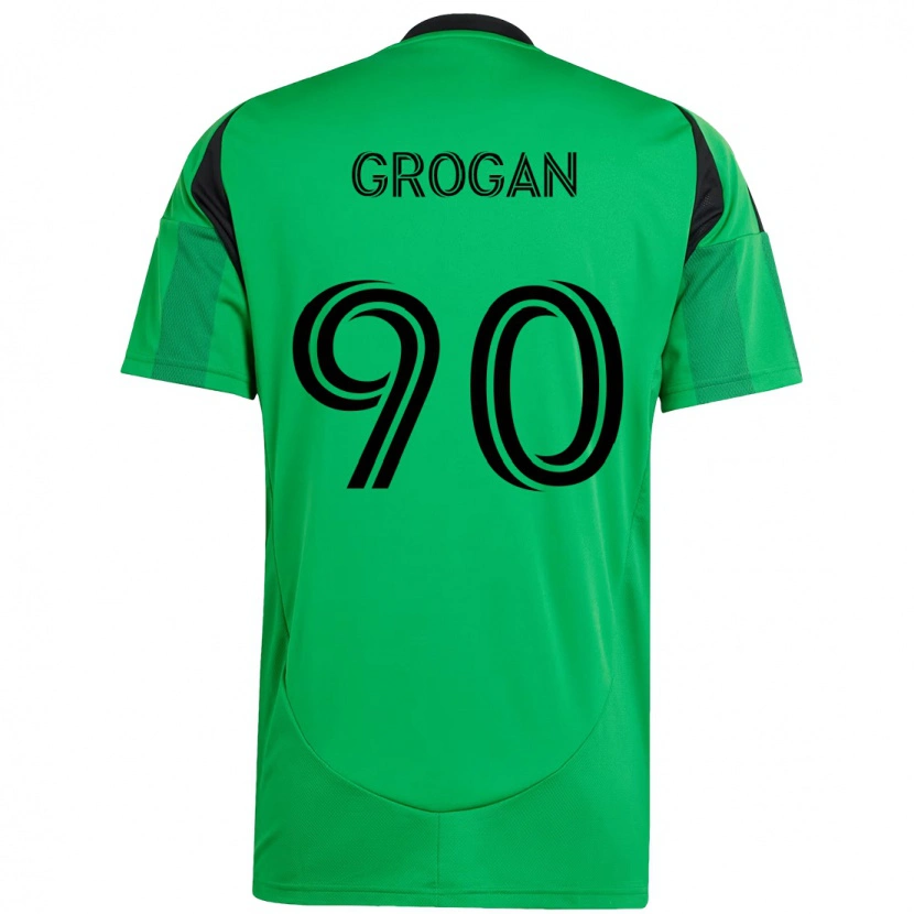 Danxen Enfant Maillot Peter Grogan #90 Blanc Vert Tenues Domicile 2025/26 T-Shirt