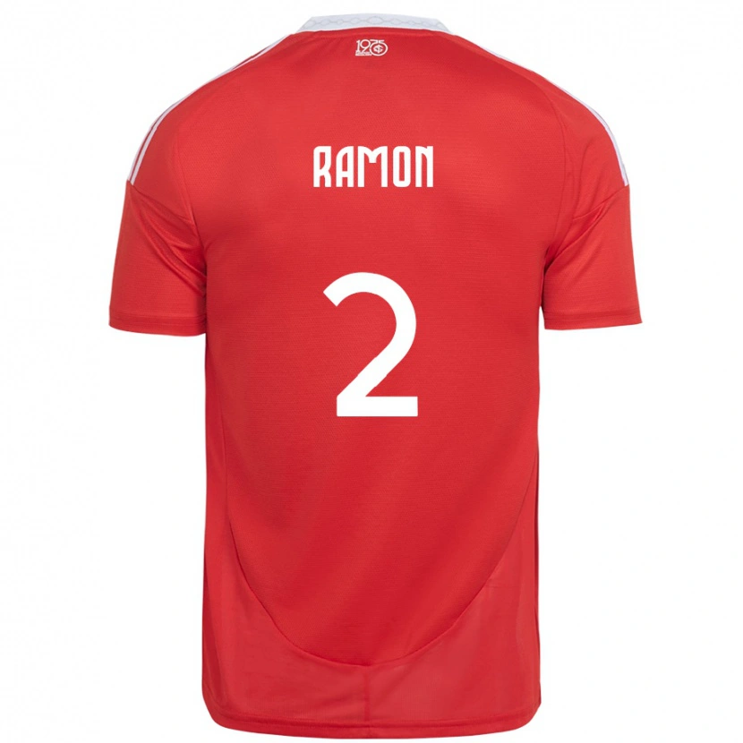 Danxen Enfant Maillot Ramon #2 Blanc Rouge Tenues Domicile 2025/26 T-Shirt