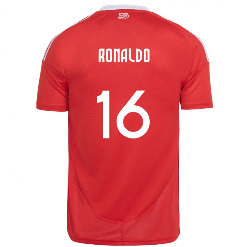 Danxen Enfant Maillot Ronaldo #16 Blanc Rouge Tenues Domicile 2025/26 T-Shirt