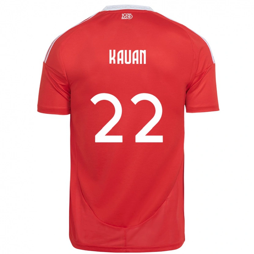 Danxen Enfant Maillot Kauan #22 Blanc Rouge Tenues Domicile 2025/26 T-Shirt