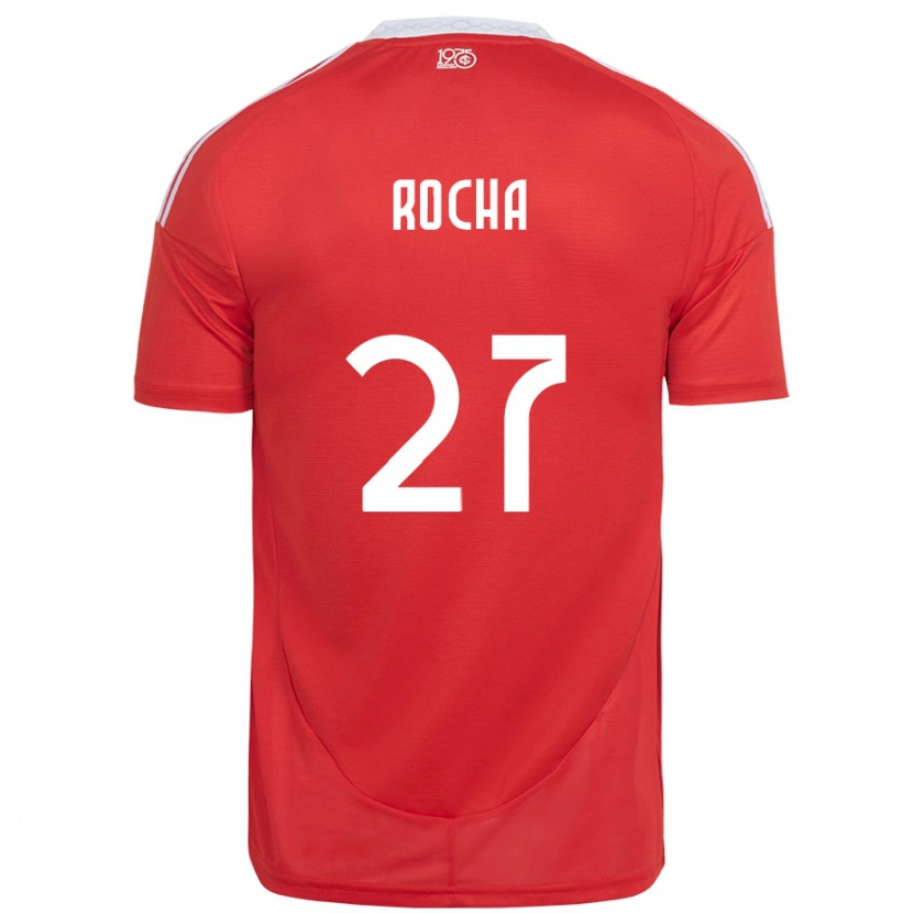 Danxen Enfant Maillot Kaique Rocha #27 Blanc Rouge Tenues Domicile 2025/26 T-Shirt