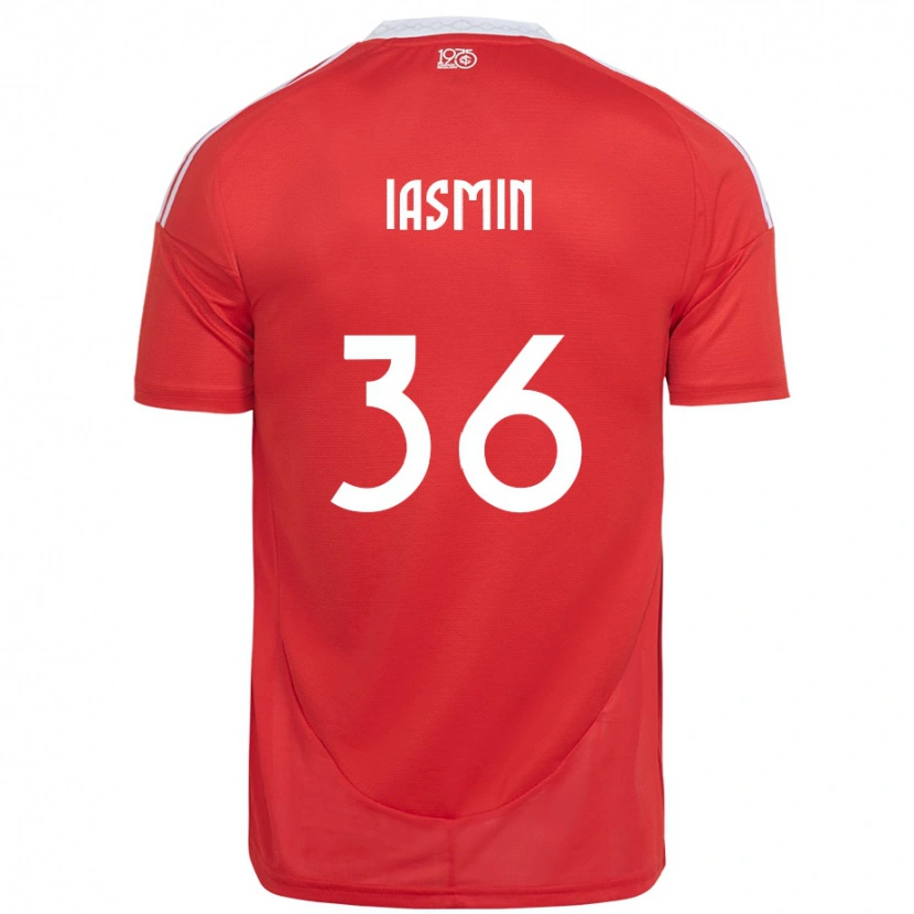 Danxen Enfant Maillot Iasmin #36 Blanc Rouge Tenues Domicile 2025/26 T-Shirt