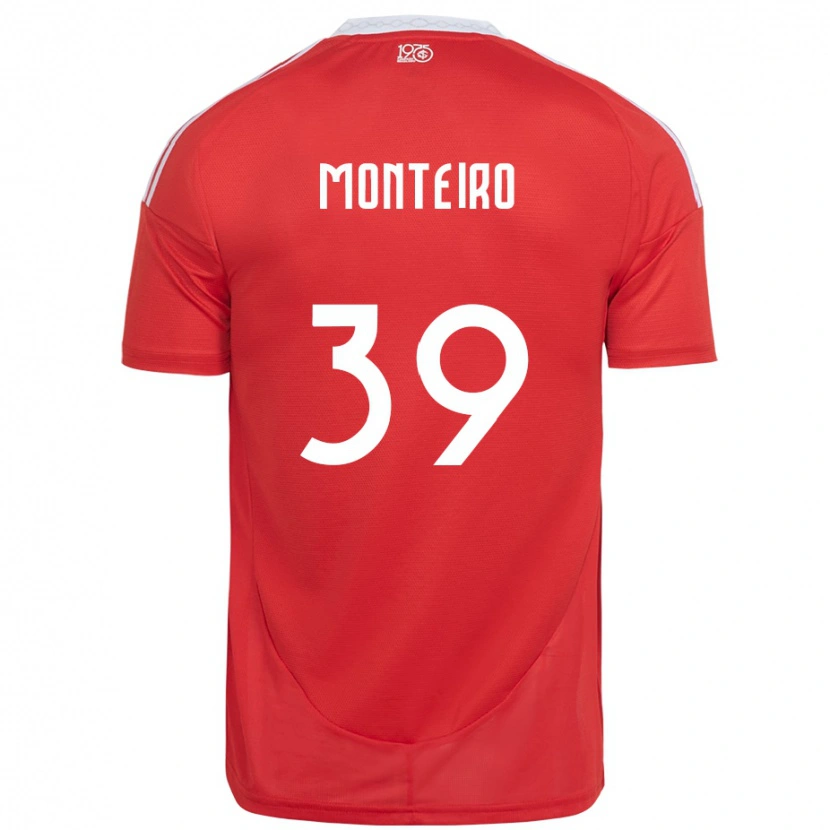 Danxen Enfant Maillot Letícia Monteiro #39 Blanc Rouge Tenues Domicile 2025/26 T-Shirt