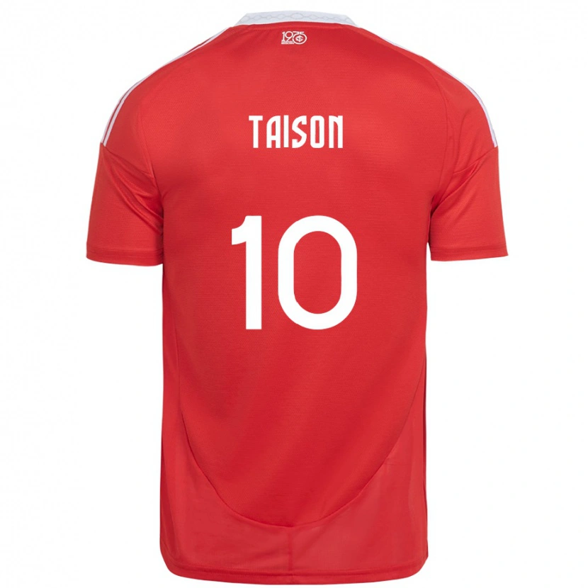 Danxen Enfant Maillot Taison #10 Blanc Rouge Tenues Domicile 2025/26 T-Shirt