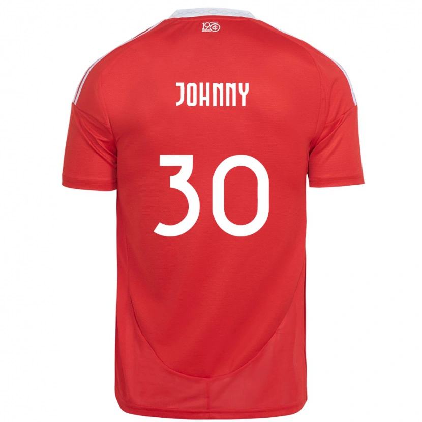 Danxen Enfant Maillot Johnny #30 Blanc Rouge Tenues Domicile 2025/26 T-Shirt