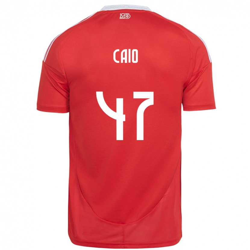 Danxen Enfant Maillot Caio Vidal #47 Blanc Rouge Tenues Domicile 2025/26 T-Shirt