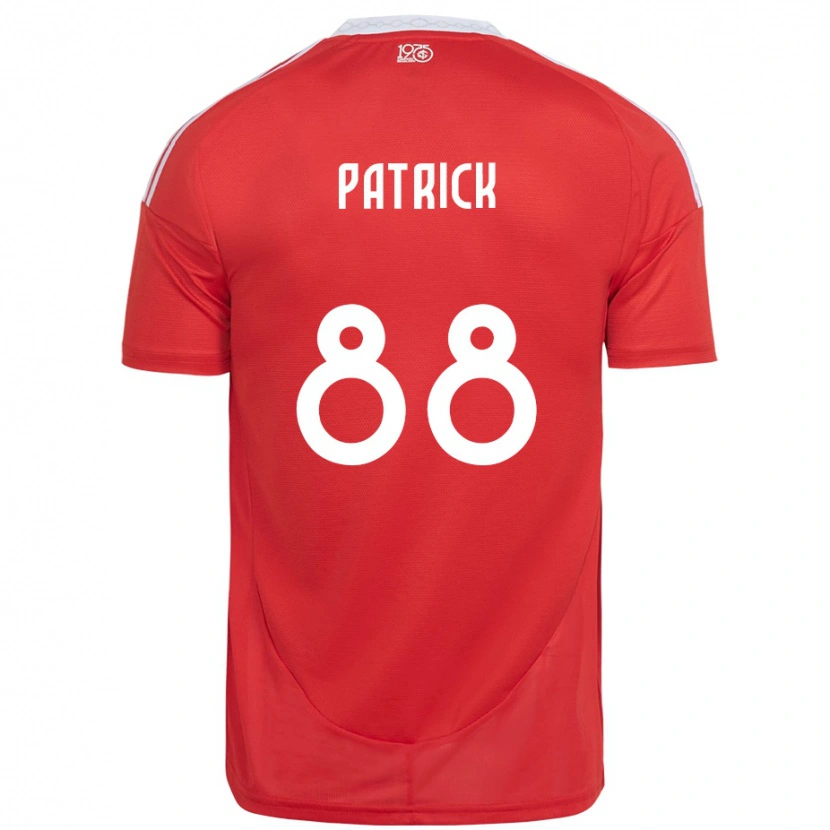 Danxen Enfant Maillot Patrick #88 Blanc Rouge Tenues Domicile 2025/26 T-Shirt