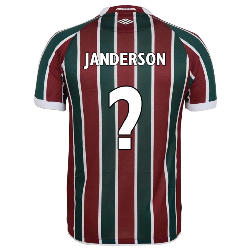 Danxen Enfant Maillot Janderson #0 Blanc Vert Bordeaux Tenues Domicile 2025/26 T-Shirt