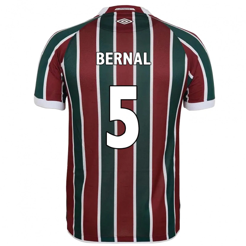 Danxen Enfant Maillot Facundo Bernal #5 Blanc Vert Bordeaux Tenues Domicile 2025/26 T-Shirt