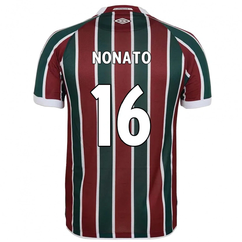 Danxen Enfant Maillot Nonato #16 Blanc Vert Bordeaux Tenues Domicile 2025/26 T-Shirt