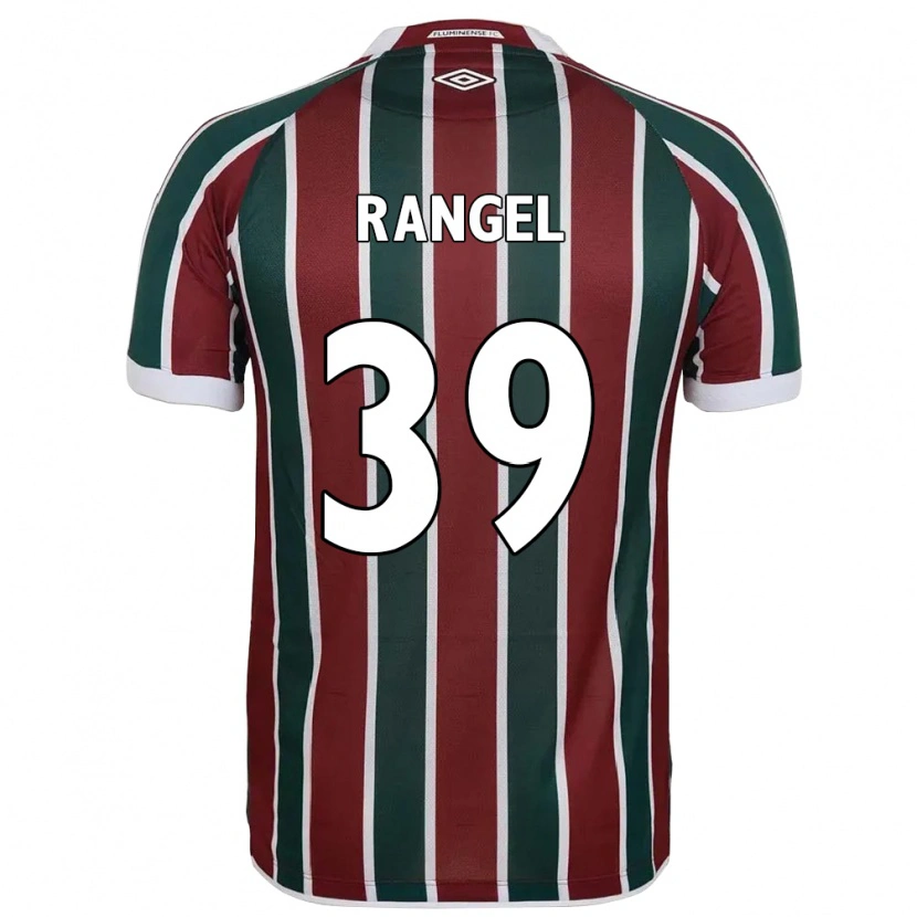 Danxen Enfant Maillot Pedro Rangel #39 Blanc Vert Bordeaux Tenues Domicile 2025/26 T-Shirt