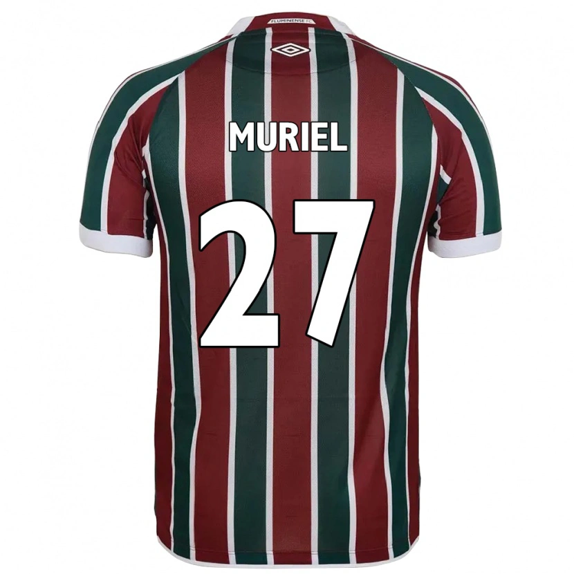 Danxen Enfant Maillot Muriel #27 Blanc Vert Bordeaux Tenues Domicile 2025/26 T-Shirt