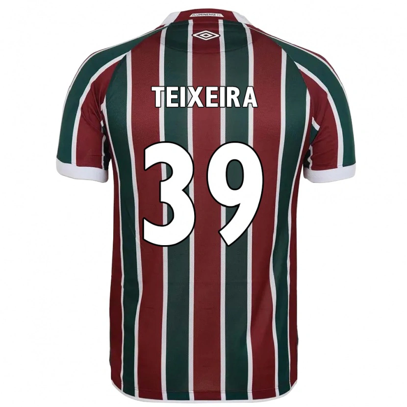 Danxen Enfant Maillot Gabriel Teixeira #39 Blanc Vert Bordeaux Tenues Domicile 2025/26 T-Shirt