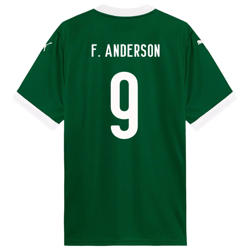 Danxen Enfant Maillot Felipe Anderson #9 Blanc Vert Tenues Domicile 2025/26 T-Shirt