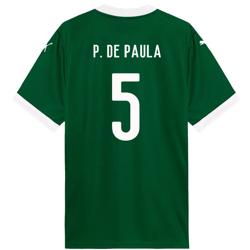 Danxen Enfant Maillot Patrick De Paula #5 Blanc Vert Tenues Domicile 2025/26 T-Shirt