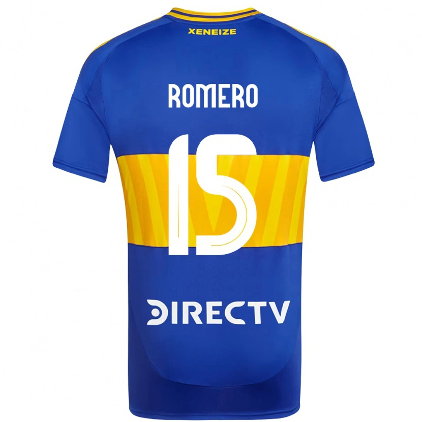 Danxen Enfant Maillot Alejo Romero #15 Blanc Bleu Tenues Domicile 2025/26 T-Shirt