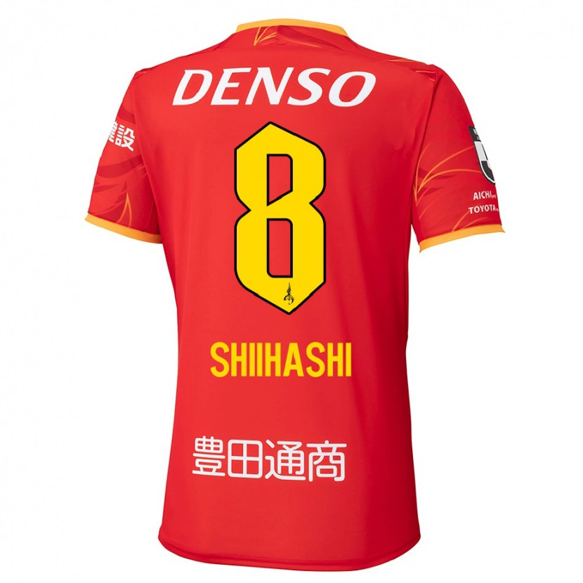 Danxen Enfant Maillot Keiya Shiihashi #8 Blanc Rouge Tenues Domicile 2025/26 T-Shirt