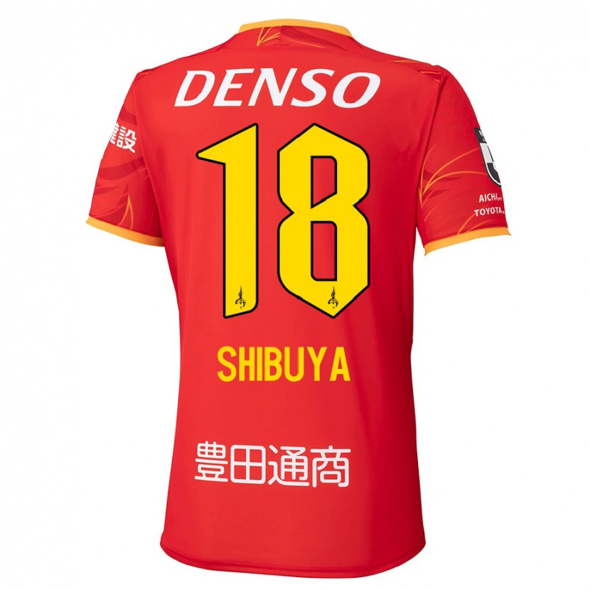 Danxen Enfant Maillot Tsubasa Shibuya #18 Blanc Rouge Tenues Domicile 2025/26 T-Shirt