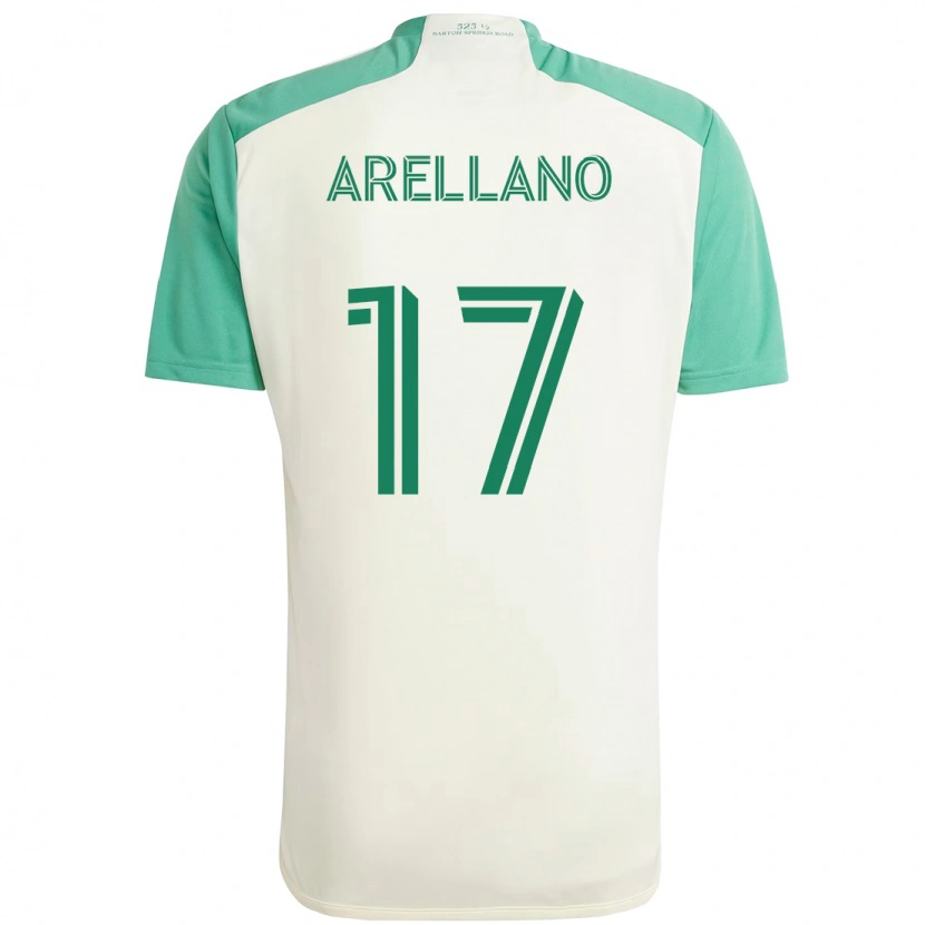 Danxen Enfant Maillot Bryan Arellano #17 Vert Noir Tenues Extérieur 2025/26 T-Shirt