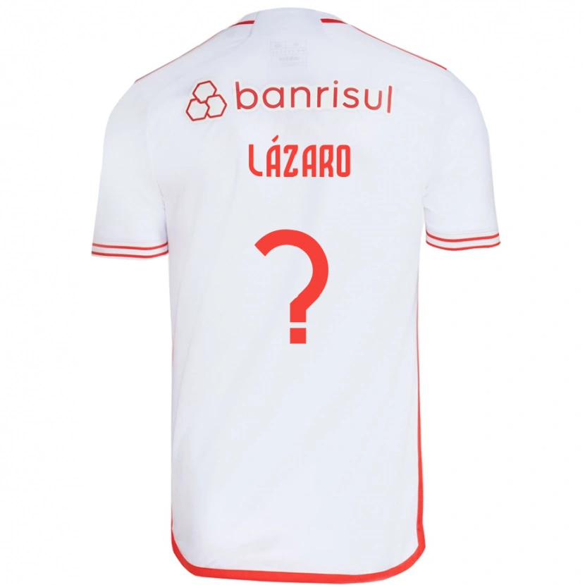 Danxen Enfant Maillot Lázaro #0 Rouge Blanc Tenues Extérieur 2025/26 T-Shirt