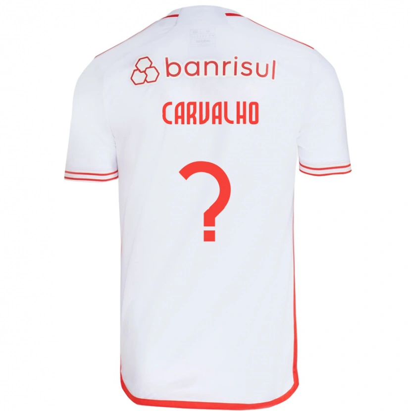 Danxen Enfant Maillot Eduardo Carvalho #0 Rouge Blanc Tenues Extérieur 2025/26 T-Shirt