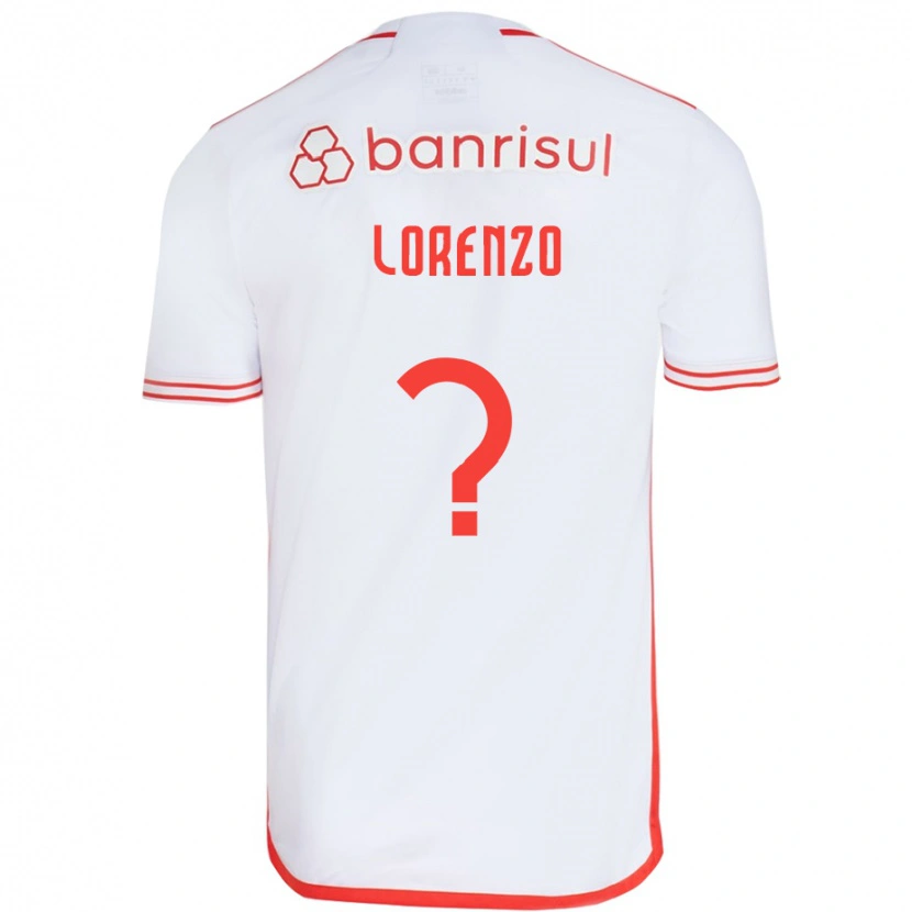 Danxen Enfant Maillot Lorenzo #0 Rouge Blanc Tenues Extérieur 2025/26 T-Shirt