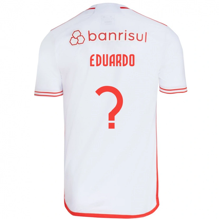 Danxen Enfant Maillot Carlos Eduardo #0 Rouge Blanc Tenues Extérieur 2025/26 T-Shirt