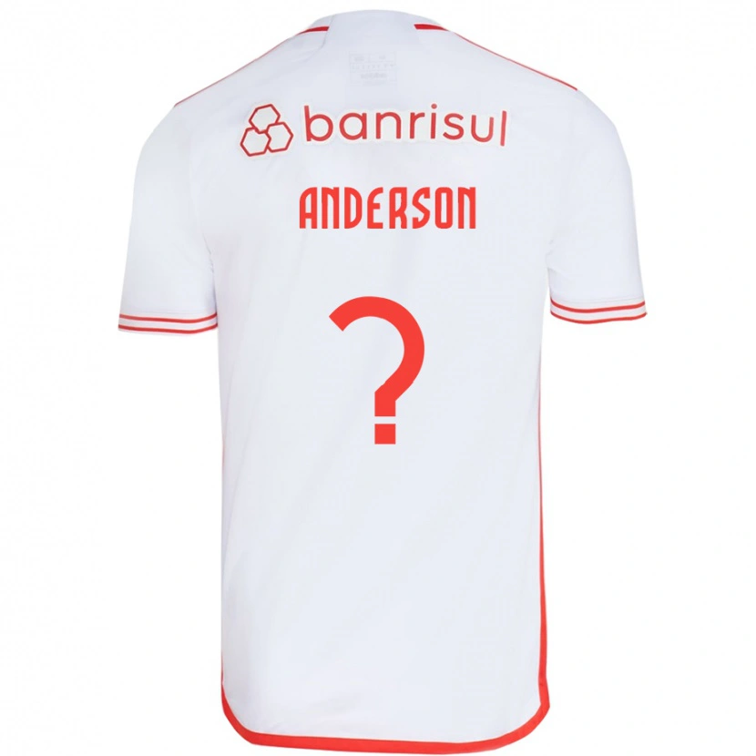 Danxen Enfant Maillot Anderson #0 Rouge Blanc Tenues Extérieur 2025/26 T-Shirt