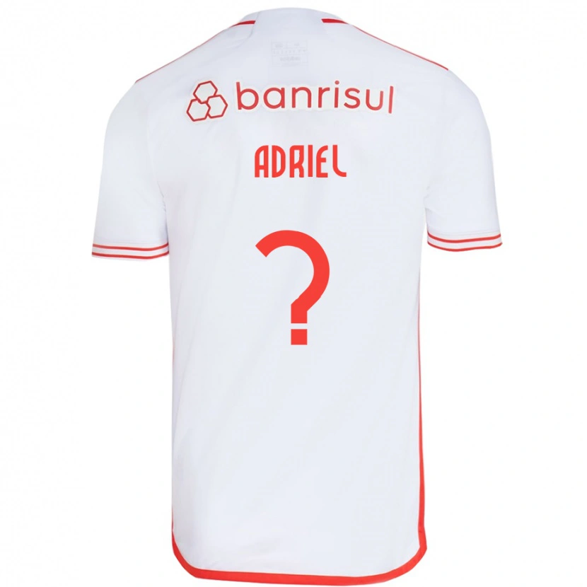 Danxen Enfant Maillot Adriel #0 Rouge Blanc Tenues Extérieur 2025/26 T-Shirt