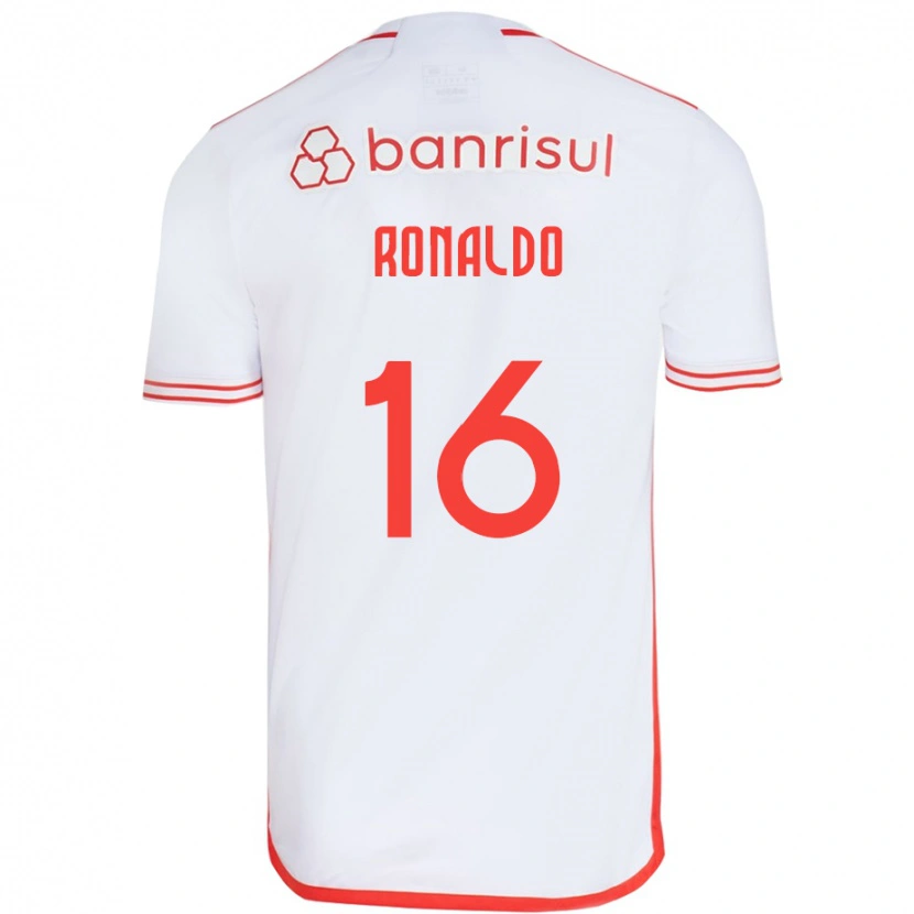 Danxen Enfant Maillot Ronaldo #16 Rouge Blanc Tenues Extérieur 2025/26 T-Shirt