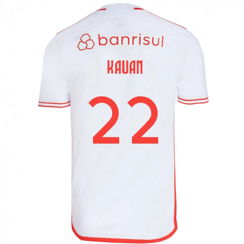 Danxen Enfant Maillot Kauan #22 Rouge Blanc Tenues Extérieur 2025/26 T-Shirt