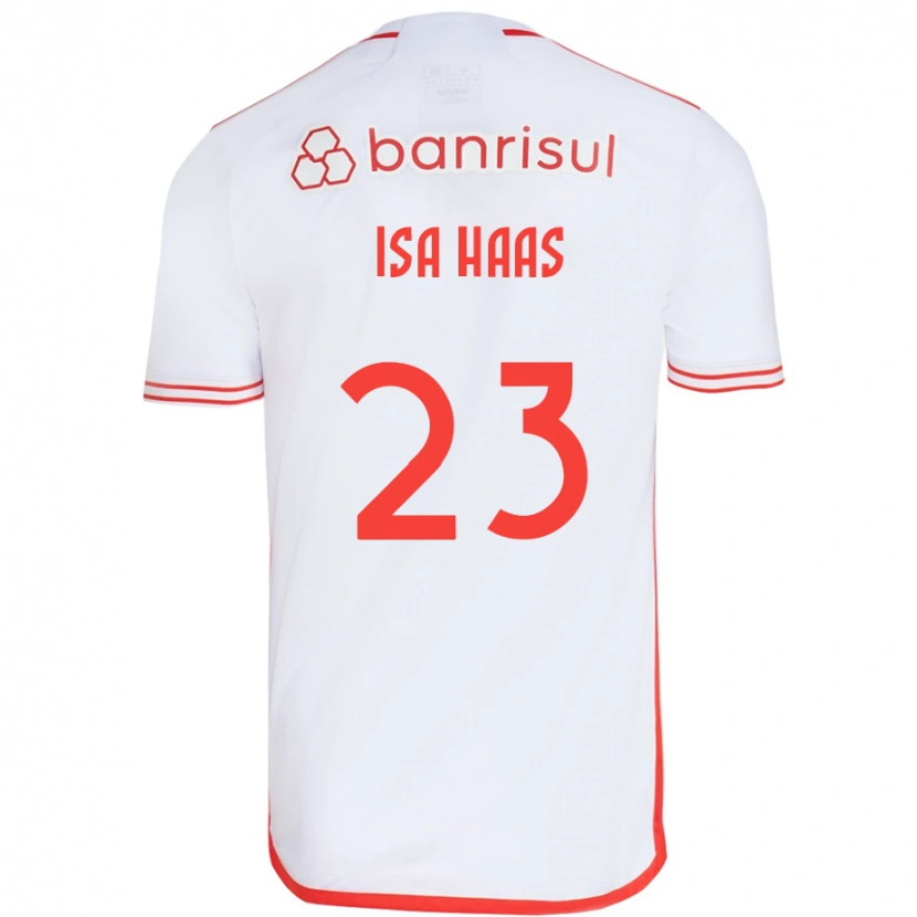 Danxen Enfant Maillot Isa Haas #23 Rouge Blanc Tenues Extérieur 2025/26 T-Shirt