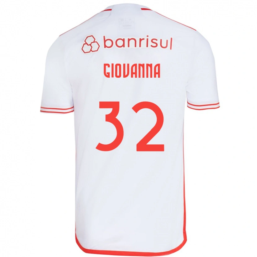 Danxen Enfant Maillot Giulia Giovanna #32 Rouge Blanc Tenues Extérieur 2025/26 T-Shirt