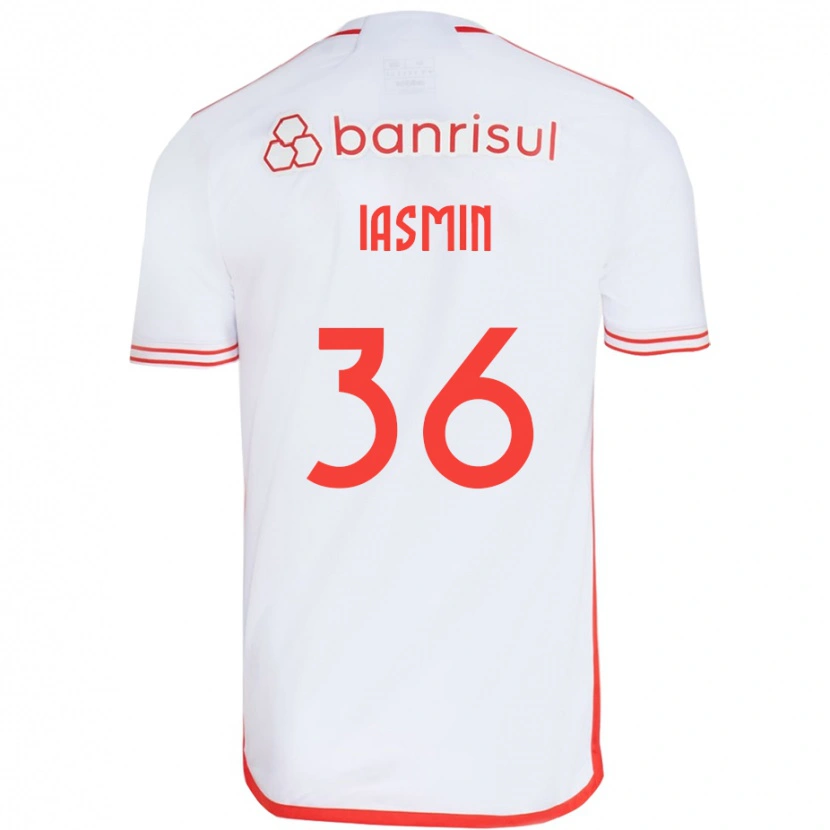 Danxen Enfant Maillot Iasmin #36 Rouge Blanc Tenues Extérieur 2025/26 T-Shirt