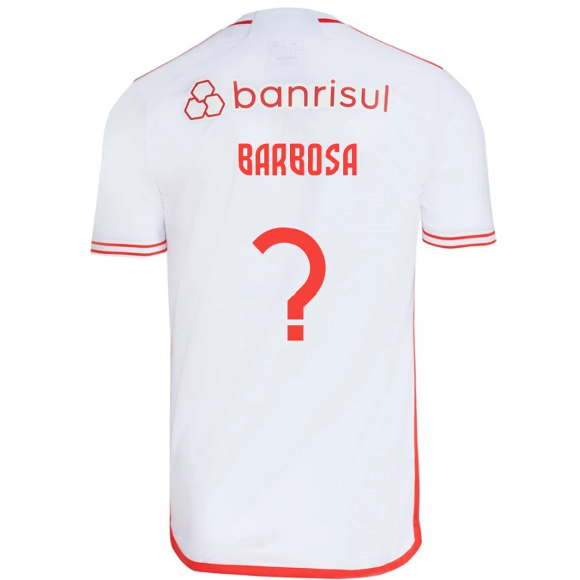 Danxen Enfant Maillot Tiago Barbosa #0 Rouge Blanc Tenues Extérieur 2025/26 T-Shirt