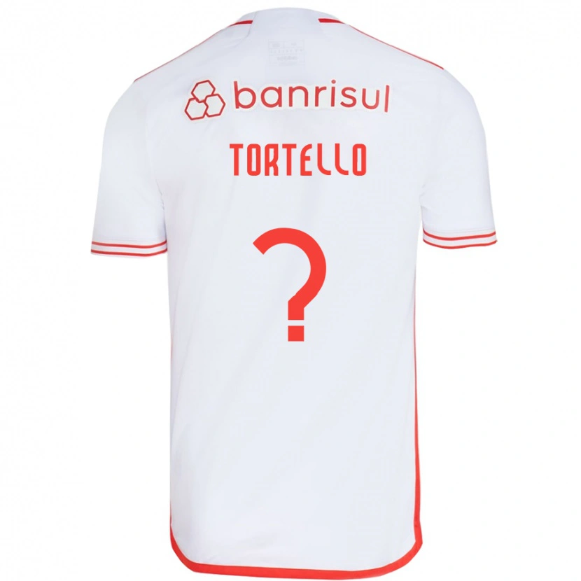 Danxen Enfant Maillot Tortello #0 Rouge Blanc Tenues Extérieur 2025/26 T-Shirt