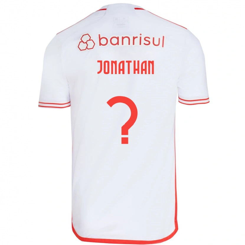 Danxen Enfant Maillot Jonathan #0 Rouge Blanc Tenues Extérieur 2025/26 T-Shirt