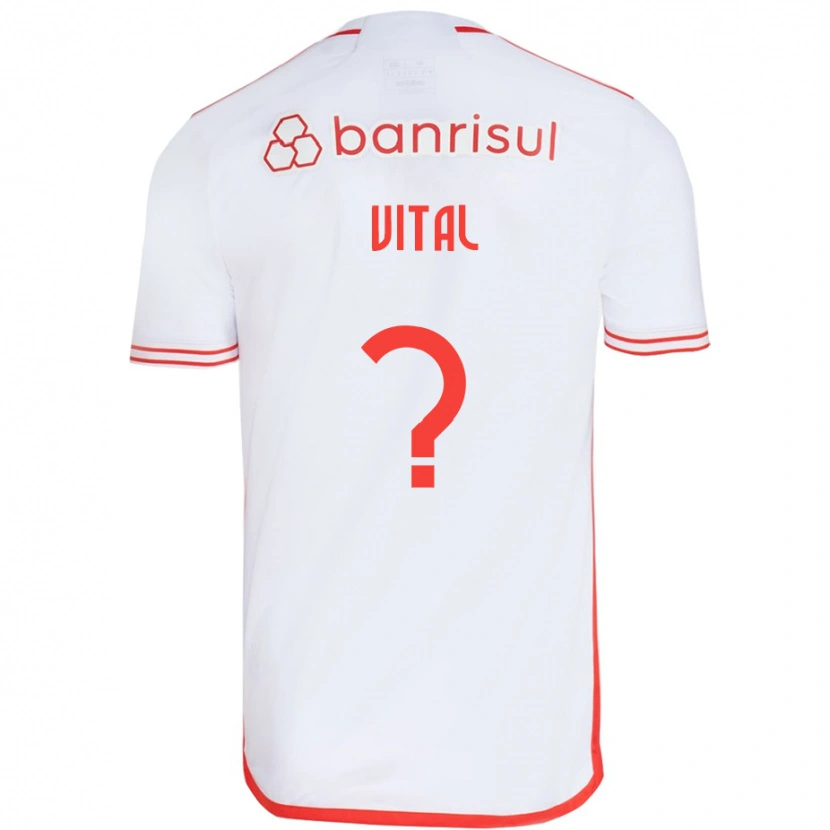 Danxen Enfant Maillot Lucas Vital #0 Rouge Blanc Tenues Extérieur 2025/26 T-Shirt