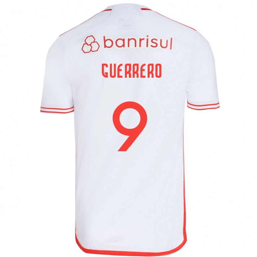 Danxen Enfant Maillot Paolo Guerrero #9 Rouge Blanc Tenues Extérieur 2025/26 T-Shirt