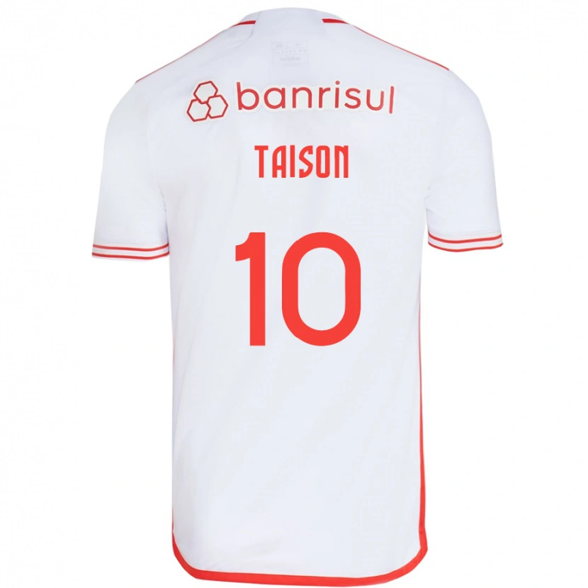 Danxen Enfant Maillot Taison #10 Rouge Blanc Tenues Extérieur 2025/26 T-Shirt