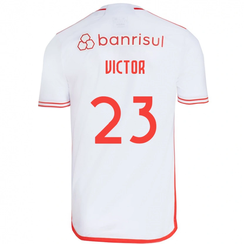 Danxen Enfant Maillot Paulo Victor #23 Rouge Blanc Tenues Extérieur 2025/26 T-Shirt