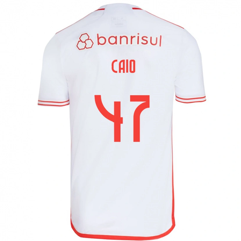 Danxen Enfant Maillot Caio Vidal #47 Rouge Blanc Tenues Extérieur 2025/26 T-Shirt