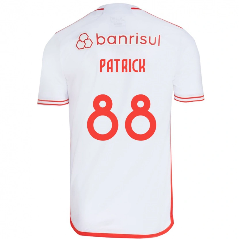 Danxen Enfant Maillot Patrick #88 Rouge Blanc Tenues Extérieur 2025/26 T-Shirt