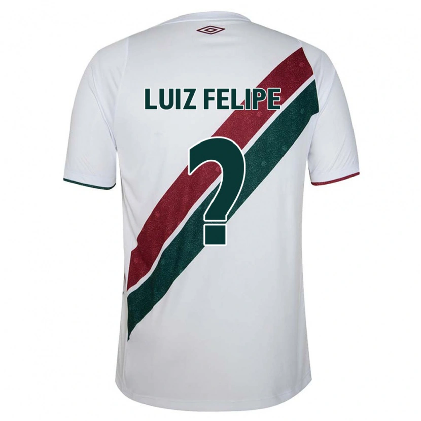 Danxen Enfant Maillot Luiz Felipe #0 Vert Bordeaux Blanc Tenues Extérieur 2025/26 T-Shirt